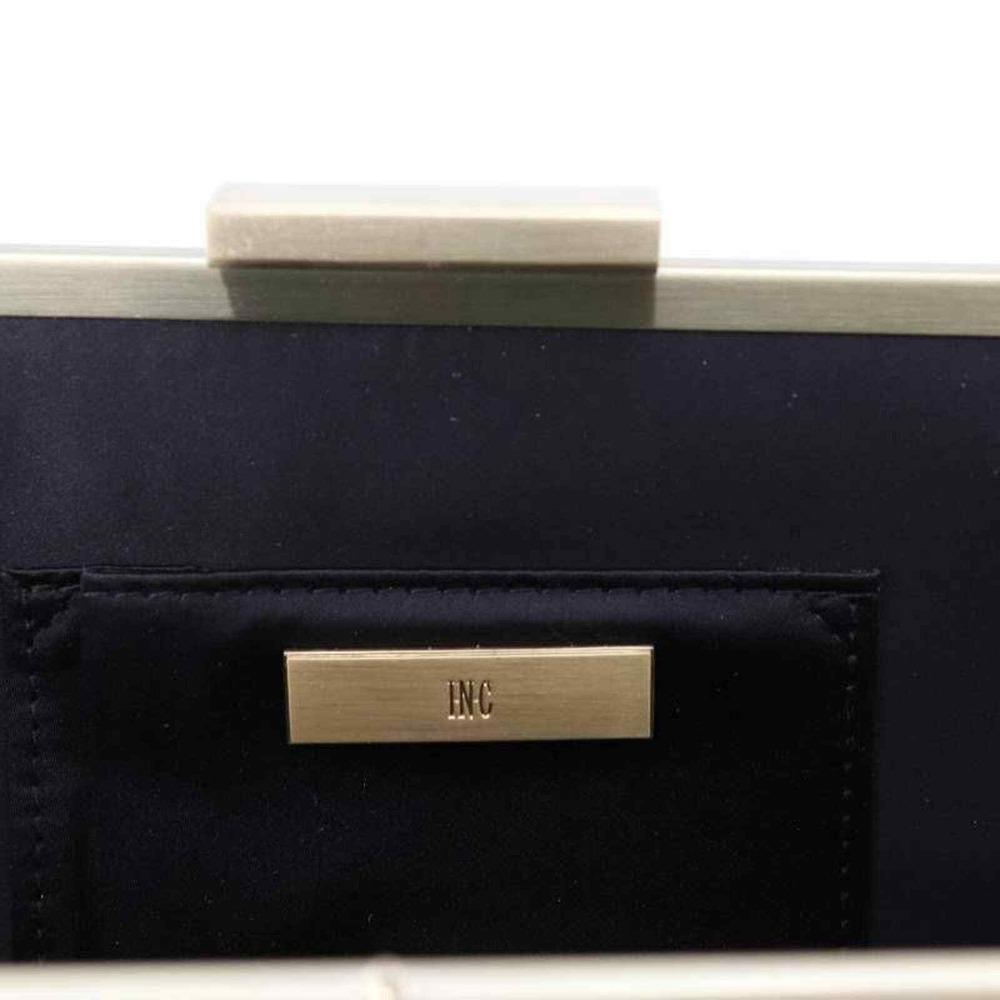 INC International Concepts Black Quilted Clutch Evening Party Purse - Picture 4 of 10